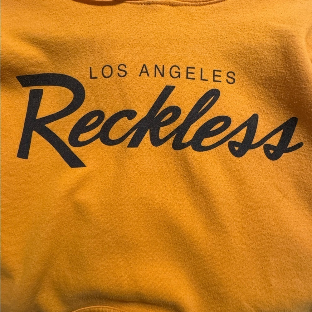 Young & Reckless Men’s Yellow Hoodie - Picture 3 of 6